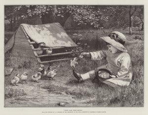 First Come, First Served, in the Exhibition of the Royal Institute of Painters in Water Colours